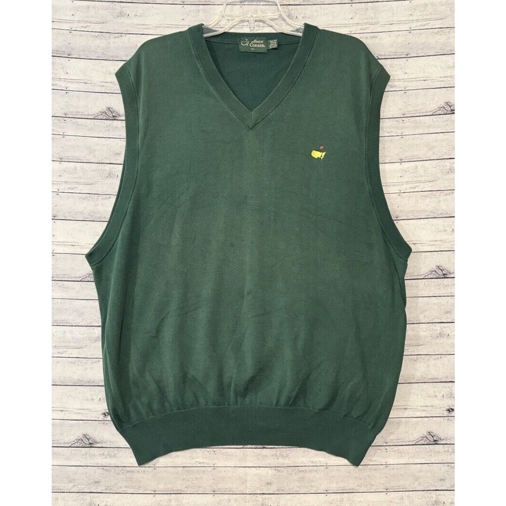 Masters Golf Vest Mens Sz XL Amen Corner Pima Cotton Sweater Augusta National